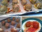 Mozzarella stuffed turkey meatballs